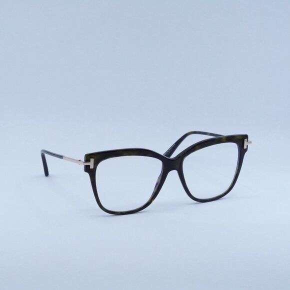 Tom Ford FT5704-B 052 Eyeglasses Havana 54mm Cat Eye Frame, Blue Light Block - Picture 5 of 12